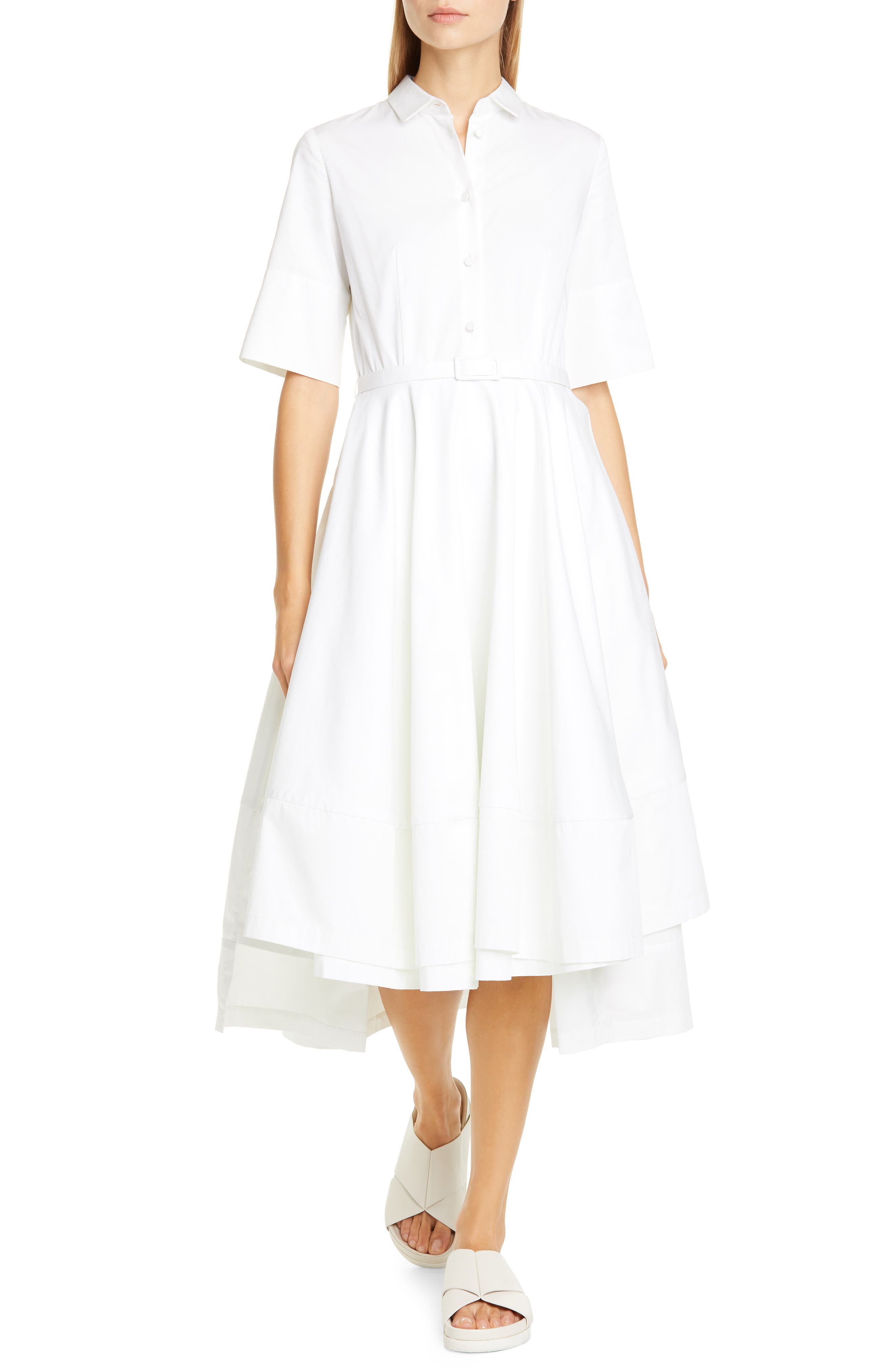 CO Belted Cotton Fit ☀ Flare Shirtdress ...